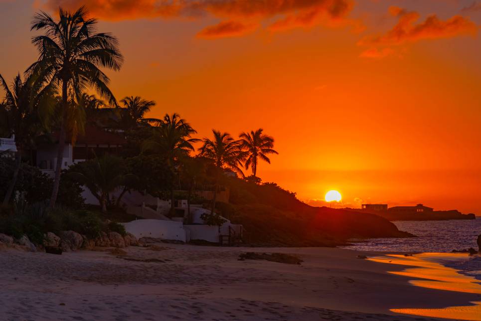 Pôr do sol em Anguilla