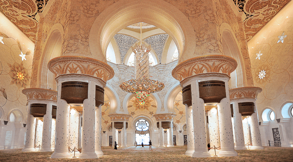 Mesquita em Abu Dhabi Mesquita nos Emirados Árabes