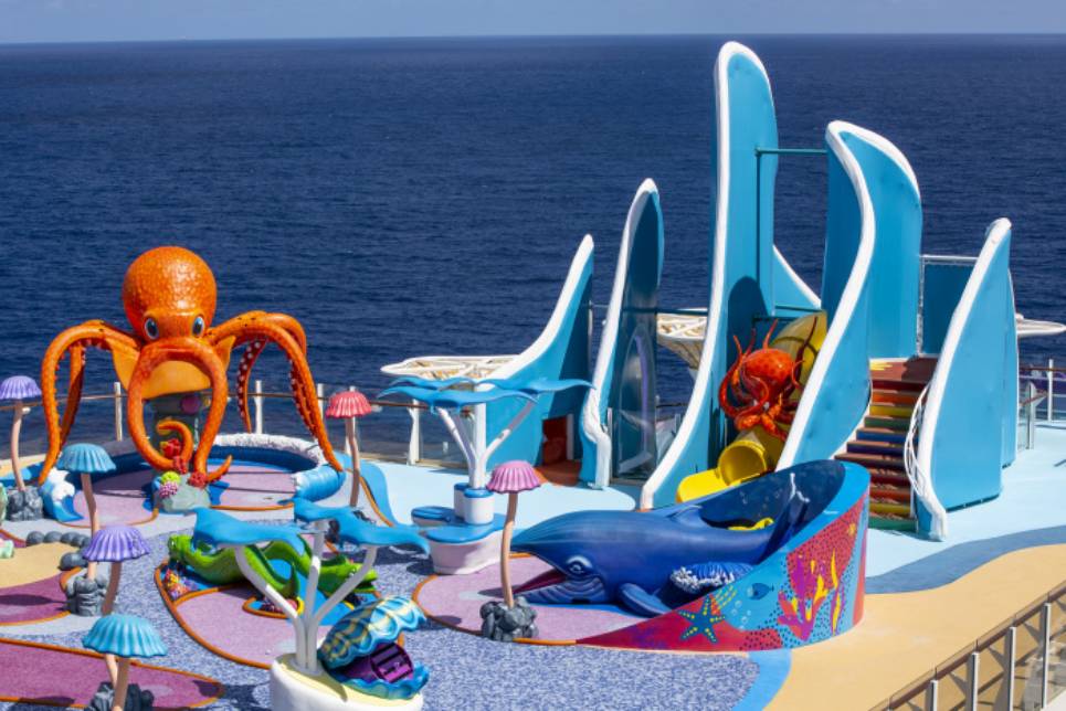 O Odyssey of The Seas oferece atrações para todas as idades Parque aquático infantil