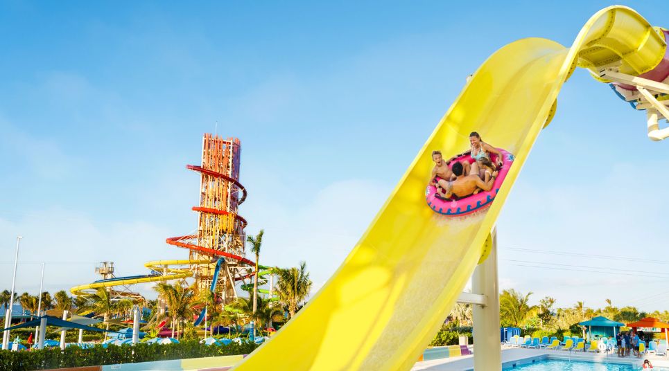 Escorregador da ilha Perfect Day at Cococay. Ilha Perfect Day at Cococay