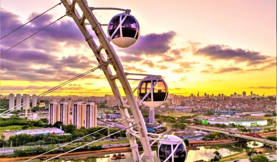 Vista da roda-gigante Roda Rico São Paulo