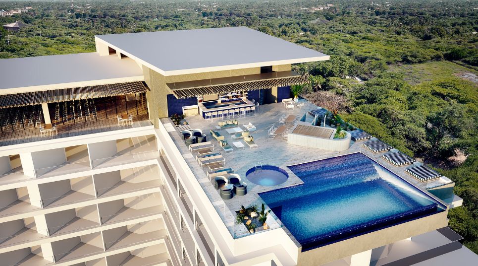 Rooftop do Hilton Santa Marta. 