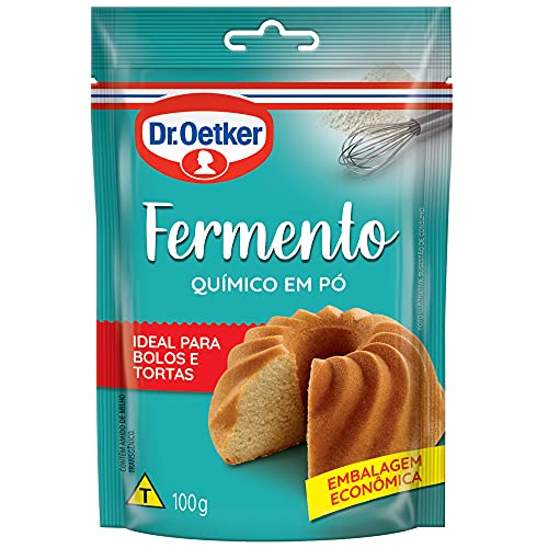 Dr. Oetker Fermento Químico em Pó, Embalagem Econômica, Ideal para Bolos Macios e Fofinhos, Ação Dupla, 100g