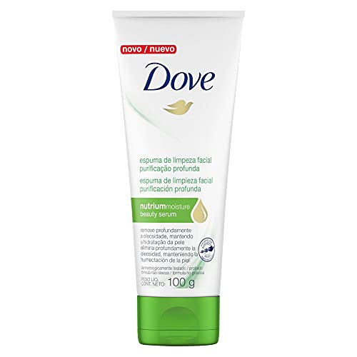 Espuma de Limpeza Purificação Profunda Facial Nutrium Moisture Beauty Serum Dove Bisnaga 100g, Dove