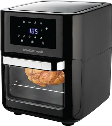 Hamilton Beach Fritadeira Air Fryer Oven 12L 8 receitas pré-sugeridas desligamento automático 1700W ASWE-002 preta 220v