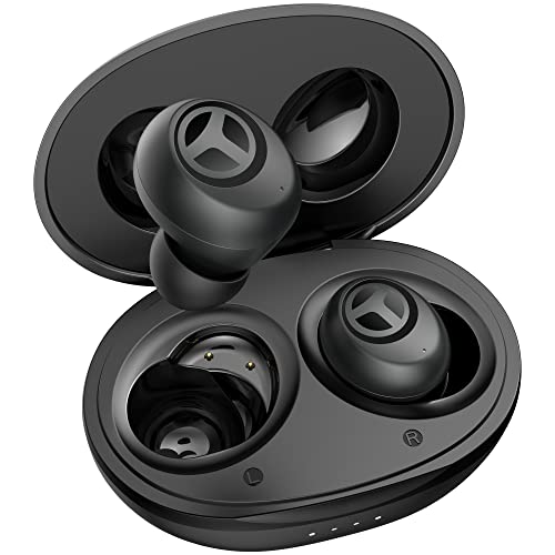 Fones de ouvido TRANYA T10 Pro sem fio, driver de 12 mm com graves profundos premium, modo de jogo de baixa latência, IPX7 à prova d’água, fones de ouvido Bluetooth 5.1 e carregamento rápido, preto