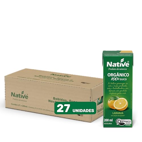 Pack Suco de Laranja Orgânico Native – Caixa com 27 unidades de 200ml