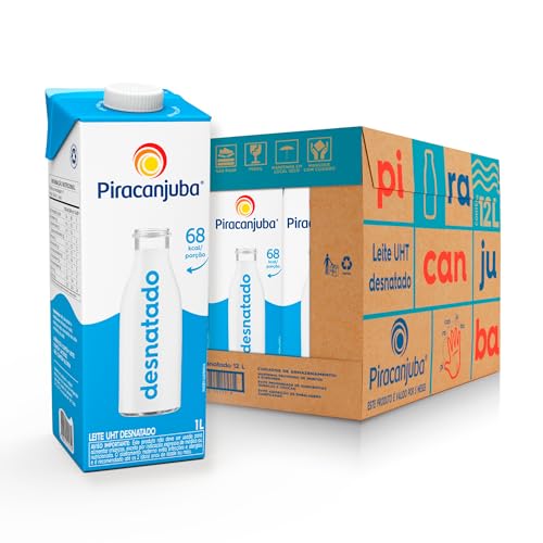 Pack de Leite Desnatado Piracanjuba 1L – 12 Unidades