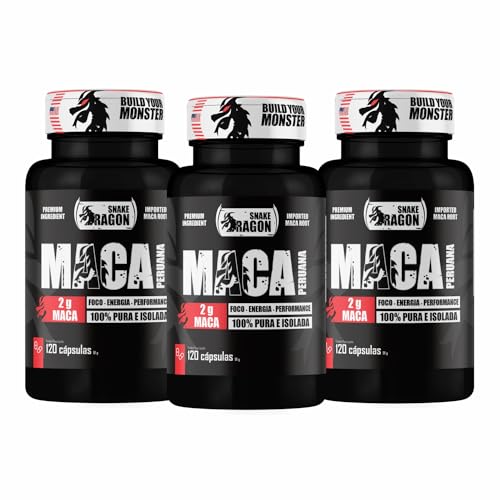 Kit 3x Maca Peruana Negra 120 Capsulas 2000mg Maca Peruana Black em Capsulas Pura Premium Importada Para Homens e Mulheres Original