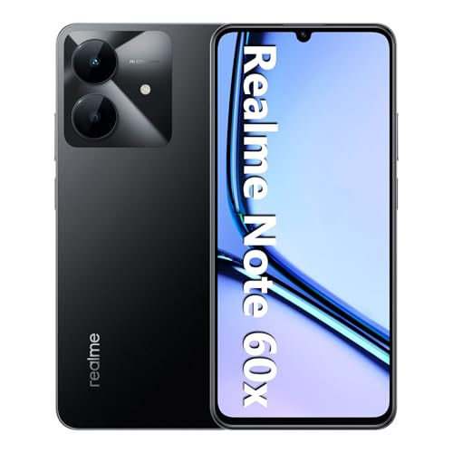 Smartphone Realme Note 60x RMX3938 3 GB de RAM/ 64 GB/Bateria de 5000mAh e tela de 6,74″ 90Hz HD/Midnight Black (Preto)